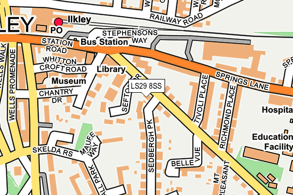 LS29 8SS map - OS OpenMap – Local (Ordnance Survey)