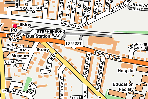LS29 8ST map - OS OpenMap – Local (Ordnance Survey)