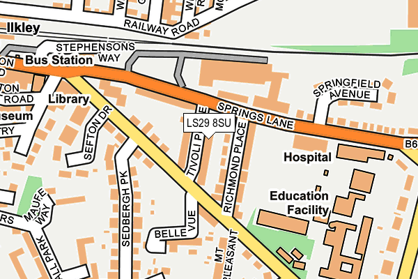 LS29 8SU map - OS OpenMap – Local (Ordnance Survey)