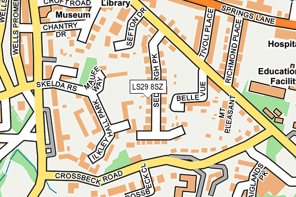 LS29 8SZ map - OS OpenMap – Local (Ordnance Survey)