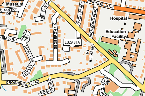 LS29 8TA map - OS OpenMap – Local (Ordnance Survey)