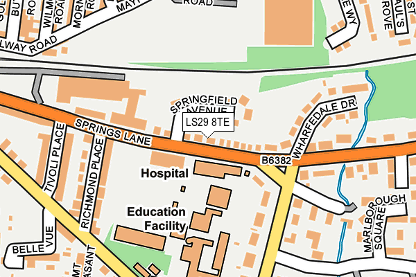 LS29 8TE map - OS OpenMap – Local (Ordnance Survey)