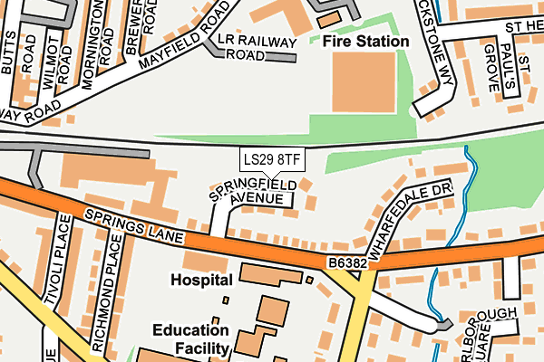 LS29 8TF map - OS OpenMap – Local (Ordnance Survey)