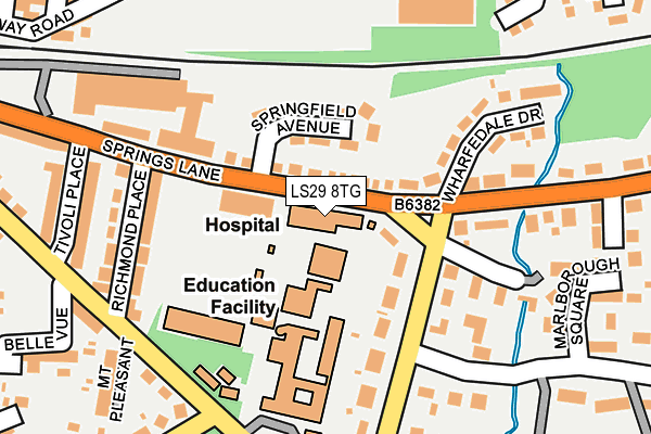 LS29 8TG map - OS OpenMap – Local (Ordnance Survey)
