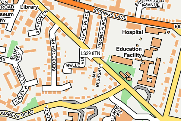 LS29 8TN map - OS OpenMap – Local (Ordnance Survey)