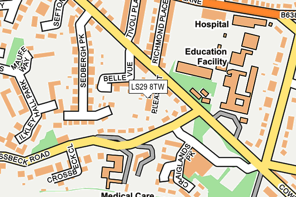 LS29 8TW map - OS OpenMap – Local (Ordnance Survey)