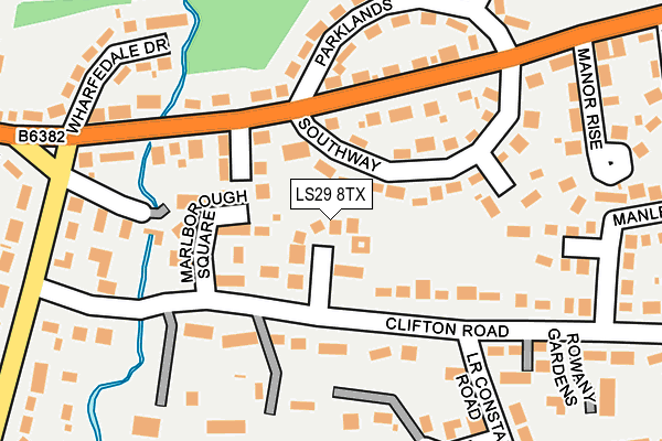 LS29 8TX map - OS OpenMap – Local (Ordnance Survey)