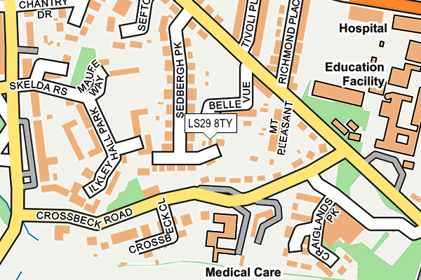 LS29 8TY map - OS OpenMap – Local (Ordnance Survey)