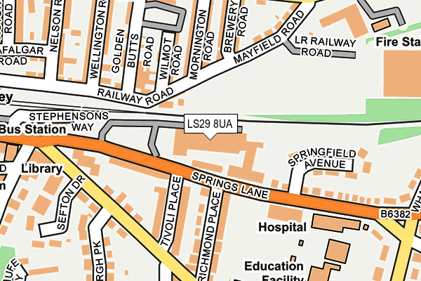 LS29 8UA map - OS OpenMap – Local (Ordnance Survey)