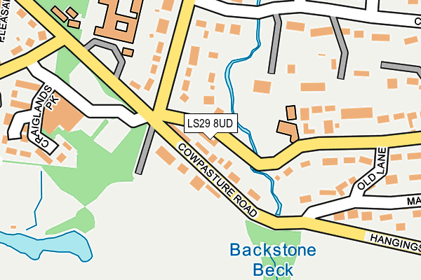 LS29 8UD map - OS OpenMap – Local (Ordnance Survey)