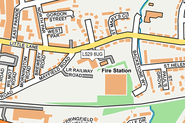 LS29 8UG map - OS OpenMap – Local (Ordnance Survey)