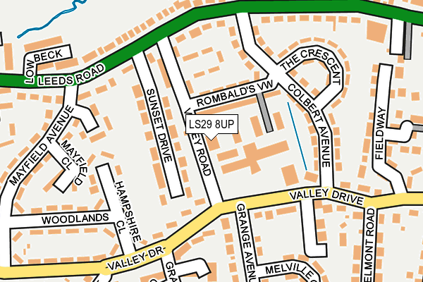 LS29 8UP map - OS OpenMap – Local (Ordnance Survey)