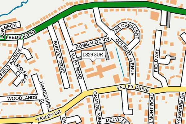LS29 8UR map - OS OpenMap – Local (Ordnance Survey)