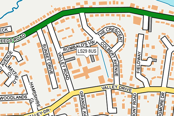 LS29 8US map - OS OpenMap – Local (Ordnance Survey)