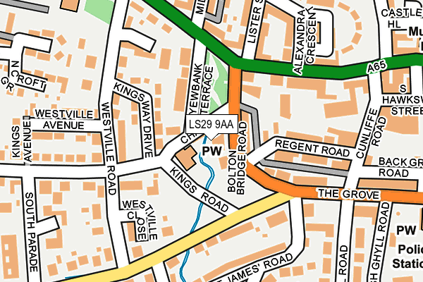 LS29 9AA map - OS OpenMap – Local (Ordnance Survey)