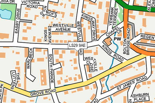 LS29 9AE map - OS OpenMap – Local (Ordnance Survey)