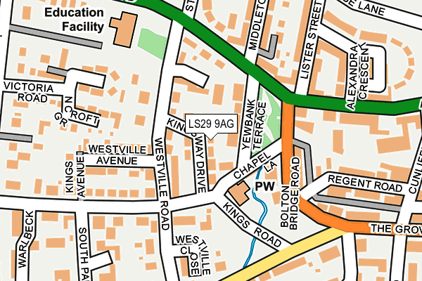 LS29 9AG map - OS OpenMap – Local (Ordnance Survey)