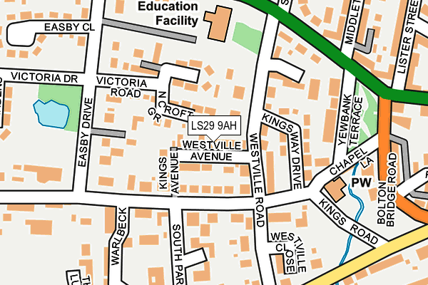 LS29 9AH map - OS OpenMap – Local (Ordnance Survey)