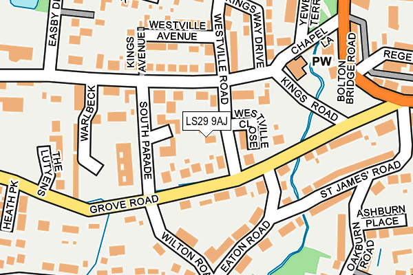 LS29 9AJ map - OS OpenMap – Local (Ordnance Survey)