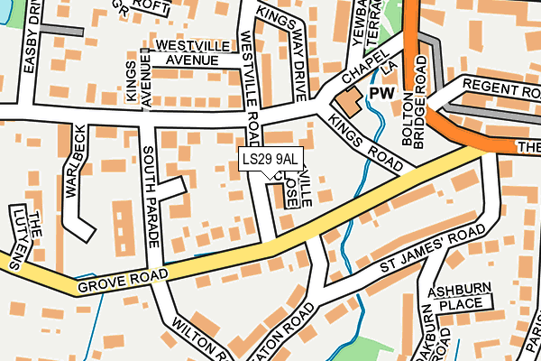 LS29 9AL map - OS OpenMap – Local (Ordnance Survey)