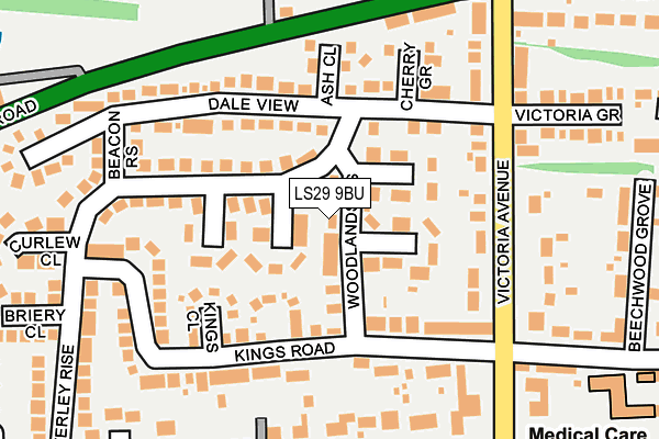 LS29 9BU map - OS OpenMap – Local (Ordnance Survey)