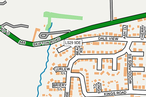 LS29 9DE map - OS OpenMap – Local (Ordnance Survey)