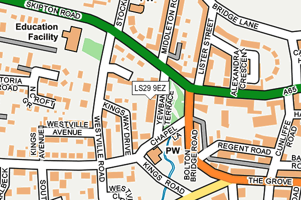 LS29 9EZ map - OS OpenMap – Local (Ordnance Survey)