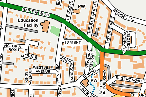 LS29 9HT map - OS OpenMap – Local (Ordnance Survey)