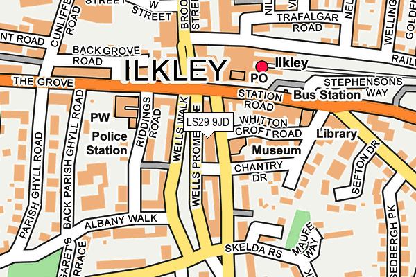 Map of THE ILKLEY CAFE COMPANY LTD at local scale