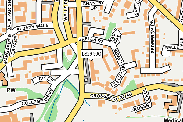 LS29 9JG map - OS OpenMap – Local (Ordnance Survey)