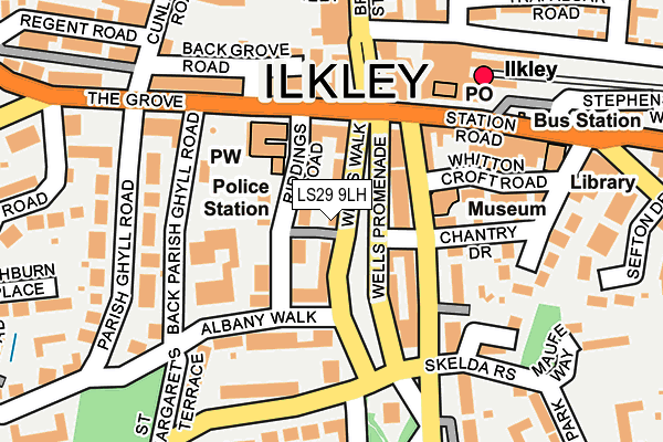 Map of THE MANAGEMENT COMPANY OF 3 WELLS WALK ILKLEY LIMITED at local scale