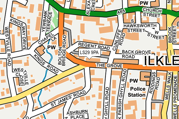 LS29 9PA map - OS OpenMap – Local (Ordnance Survey)