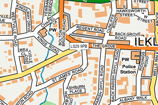 LS29 9PB map - OS OpenMap – Local (Ordnance Survey)