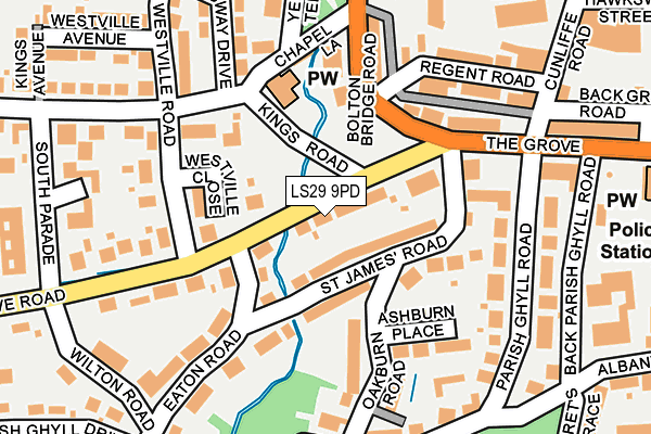 LS29 9PD map - OS OpenMap – Local (Ordnance Survey)