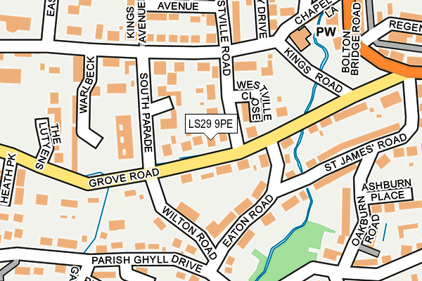 LS29 9PE map - OS OpenMap – Local (Ordnance Survey)