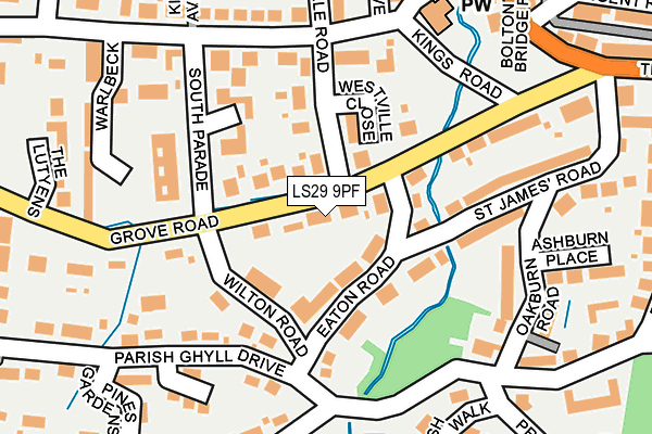 LS29 9PF map - OS OpenMap – Local (Ordnance Survey)