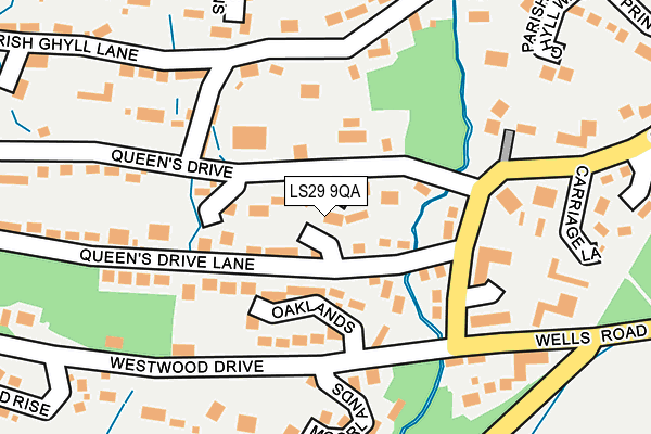 LS29 9QA map - OS OpenMap – Local (Ordnance Survey)