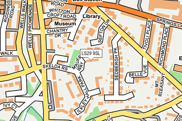 LS29 9SL map - OS OpenMap – Local (Ordnance Survey)