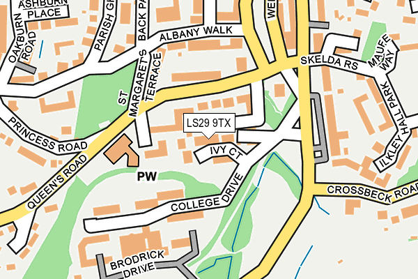 LS29 9TX map - OS OpenMap – Local (Ordnance Survey)