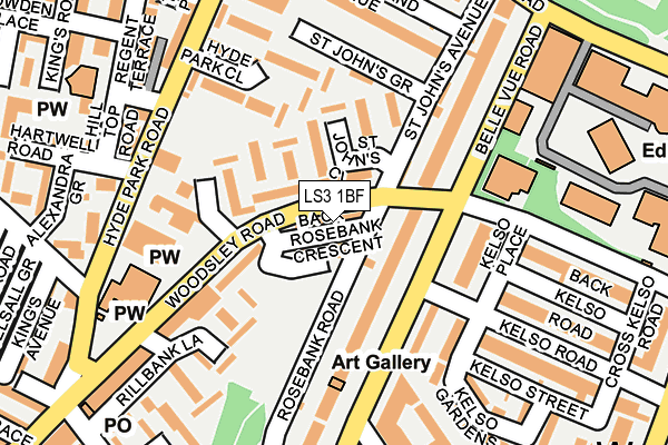 LS3 1BF map - OS OpenMap – Local (Ordnance Survey)