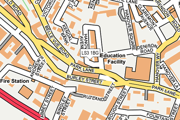 LS3 1BG map - OS OpenMap – Local (Ordnance Survey)
