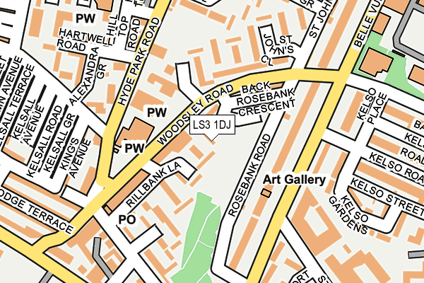 LS3 1DJ map - OS OpenMap – Local (Ordnance Survey)