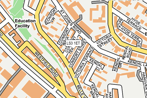 LS3 1ET map - OS OpenMap – Local (Ordnance Survey)