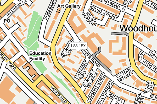 LS3 1EX map - OS OpenMap – Local (Ordnance Survey)