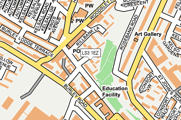 LS3 1EZ map - OS OpenMap – Local (Ordnance Survey)