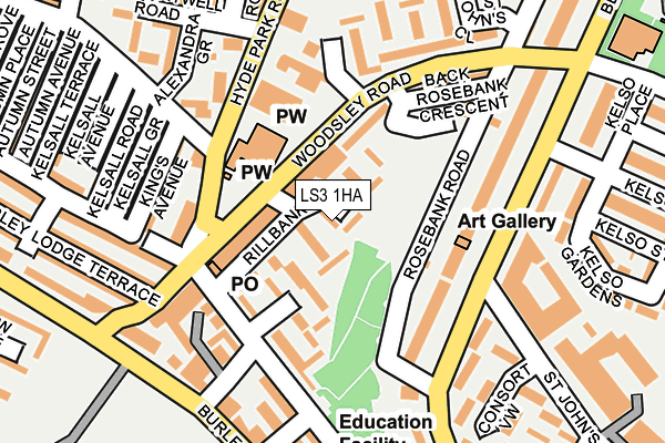 LS3 1HA map - OS OpenMap – Local (Ordnance Survey)