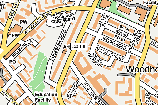LS3 1HF map - OS OpenMap – Local (Ordnance Survey)