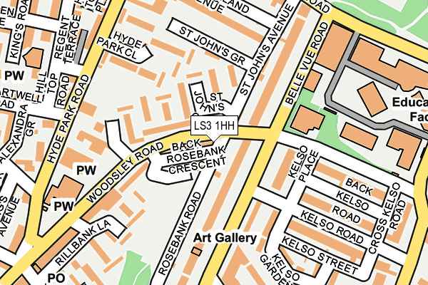 LS3 1HH map - OS OpenMap – Local (Ordnance Survey)