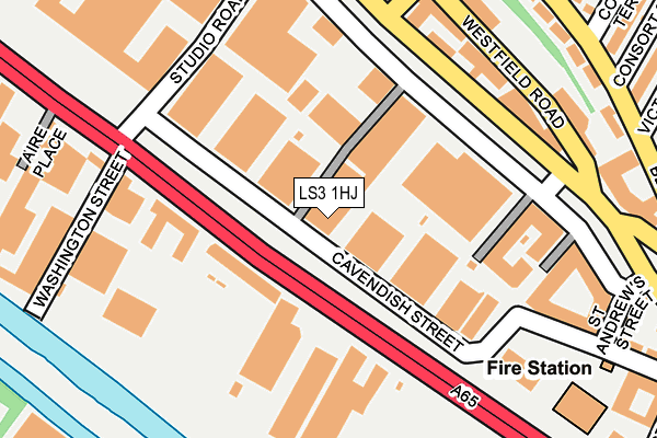 LS3 1HJ map - OS OpenMap – Local (Ordnance Survey)