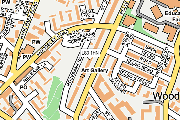 LS3 1HN map - OS OpenMap – Local (Ordnance Survey)